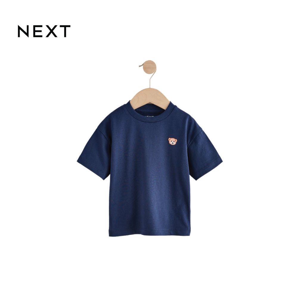 NEXT T-SHIRT NAVY BLUE WITH TEDDY BEAR