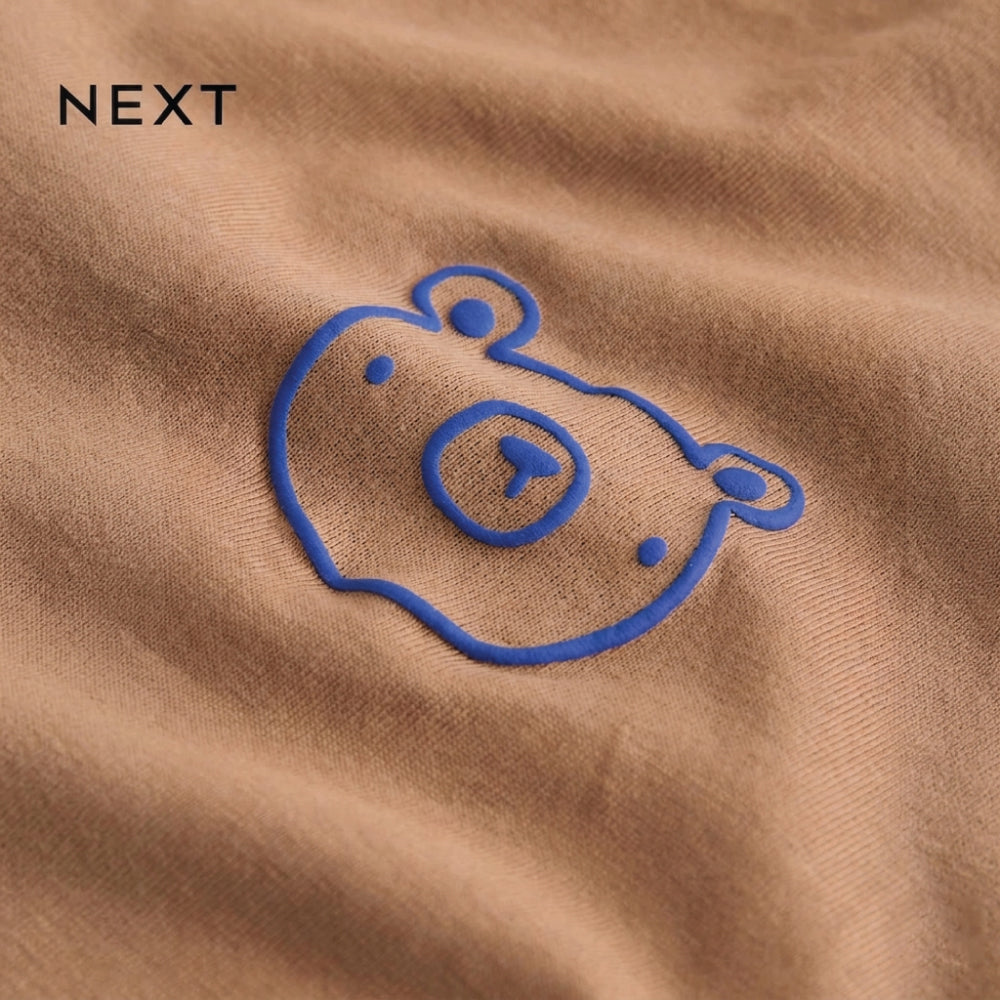 NEXT T-SHIRT BROWN TEDDY