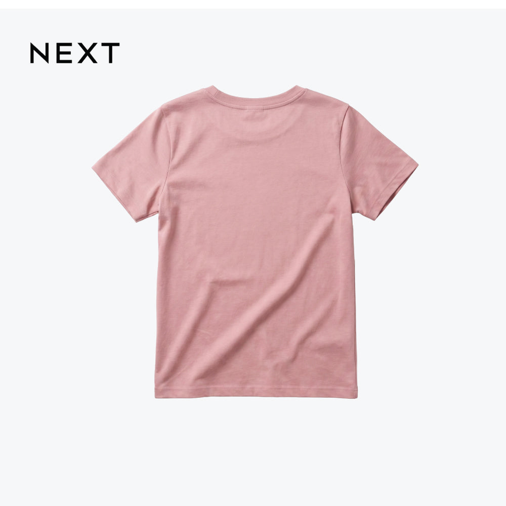 NEXT T-SHIRT TEA PINK WITH SIGNATURE DETAIL